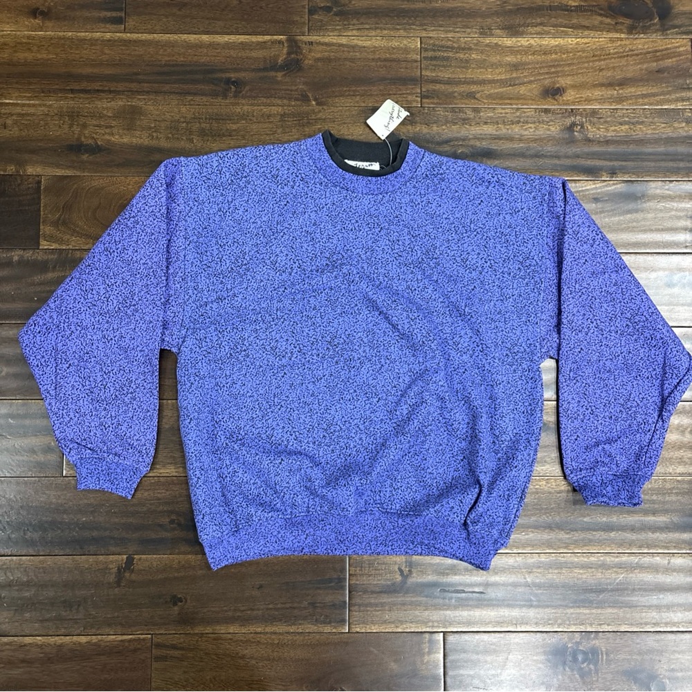 Vintage 80s 90s Interim Elephant Print Pullover Crewneck Sweatshirt XL NOS